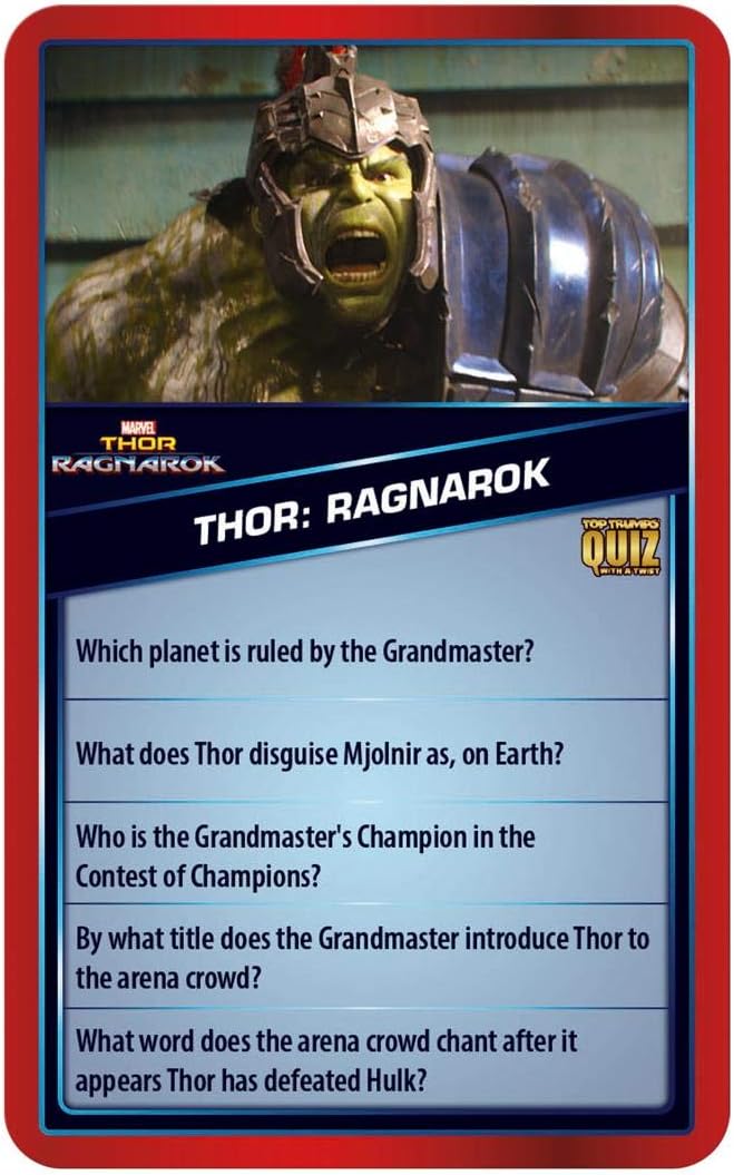 Top Trumps Marvel Cinematic Universe Quiz Game, 500 Questions to Test Your Knowledge on Guardians of the Galaxy, Avengers, S.H.I.E.L.D, Wakanda and More, Gift and Toy for Boys and Girls Aged 8 Plus