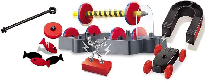4M - STEAM Magnet Exploration - Hands-On Science Kit with Magnetic Toys Experiments for Kids Ages 5+ - Includes Magnet Toys Wand, U-Shaped Magnet, More - Educational STEM Toy GIF, Magnet Science Kit