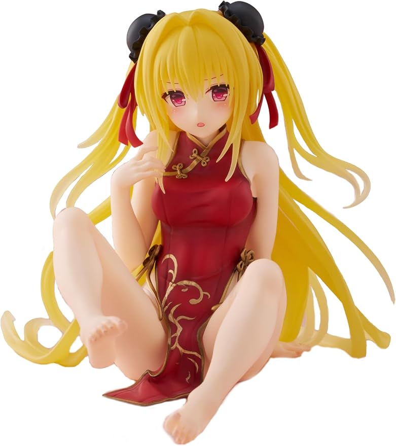 Taito-to Love-Ru Darkness Desktop Cute Figure - Golden Darkness (Chinese Dress Ver.)