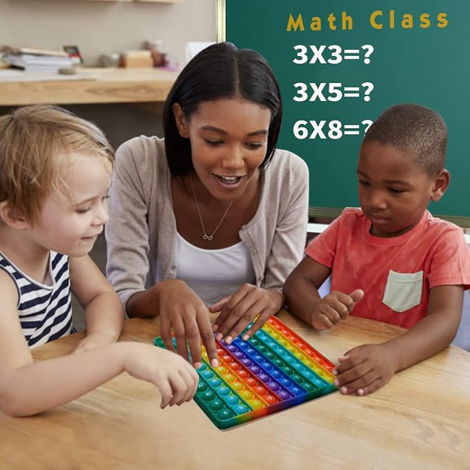 P00p with Numbers Multiplication Table Game Fidget Math Toys,Stress Relieving Fidget Learning Game Toy to Create Kinds of Math Manipulative,It Makes Learning Easier and More Fun