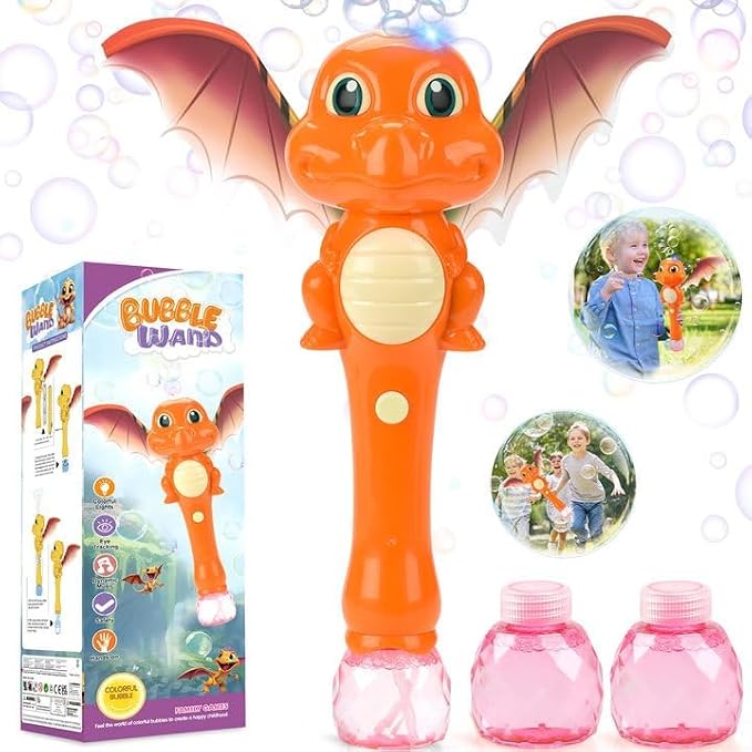 Chridark Dinosaur Bubble Wand Toys for Kids Age 3 4 5 6 7 8 Years Old: Bubbles Machine for Kids, Toddler Outdoor Toys, Gifts Birthday Presents for 3 4 5 6 Year Old Boys Girls