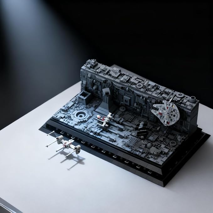 Micro Space War View Building Block Set,Creative Activity Hobbies, Display for Teens & Adults,MOC Dead Star Trench Battle Bricks Creative Hobby & Home Decor(3858 Piece)