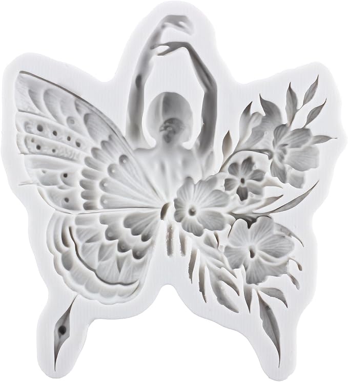 Butterfly Fairy Polymer Clay Molds Flower Fairy Silicone Mold for DIY Crafts Epoxy Resin Casting Polymer Clay Tools Craft Air Dry Jewelry Making