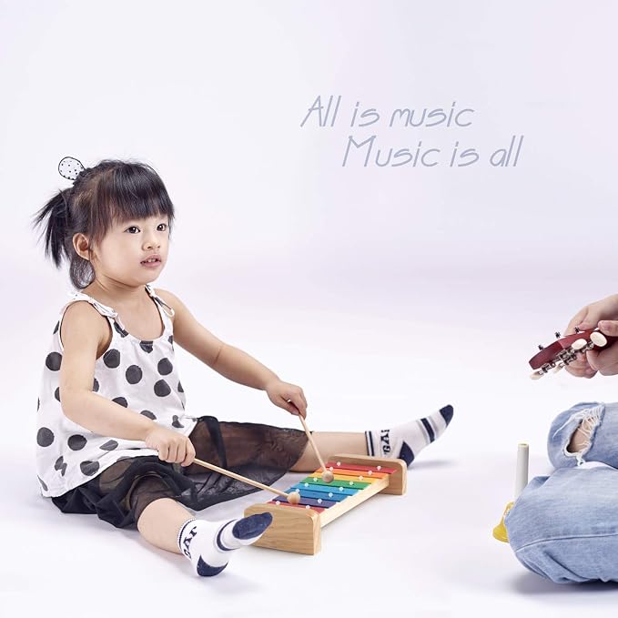 Xylophone for Kids Wooden Xylophone with Mallets Orff Music Instrument for Educational Preschool Learning Baby Percussion Kit Professional Tuning Gift Choice for Children
