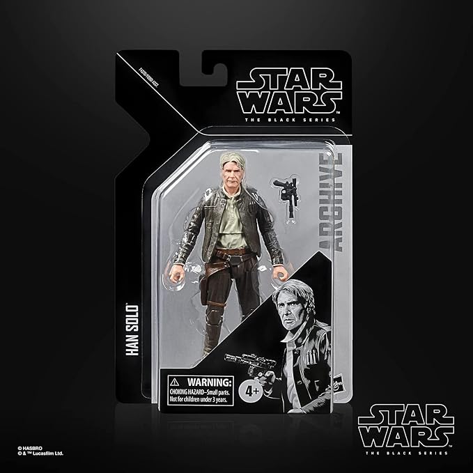 STAR WARS The Black Series Archive Han Solo Toy 6-Inch-Scale The Force Awakens Collectible Action Figure, Toys for Kids 4 and Up