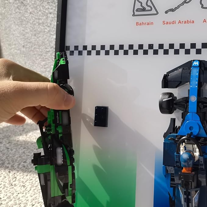 Display Wallboard for LEGO Speed Champions Ultimate Collector's Pack - Contains 10 Sets in 1 66802,77242,77243,77244 F1,Adult Collectibles for Car Wall Mount Building Blocks (Only Display Wallboard)