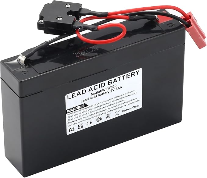 6V 7Ah Lead Acid Rechargeable Battery, Replacement Battery Compatible with Kids Trax ATV Marshall Fire Truck Dodge Ram 1500 Kids Ride-On Car