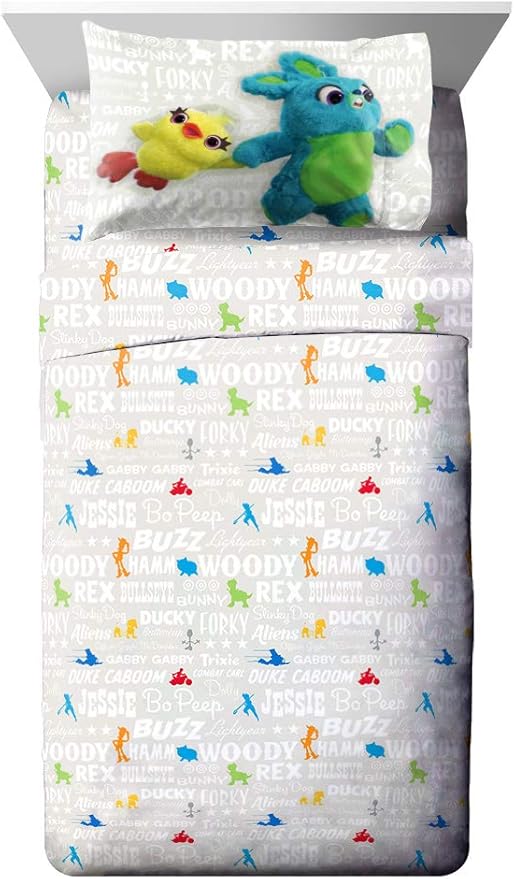 Jay Franco Disney Pixar Story 4 All The Toys Full Bed Set, Blue