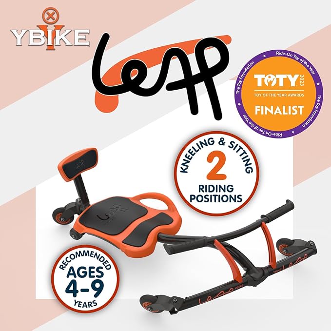 YBIKE Leap Self Propelled Ride On Drifting Racer Riding Toy for Boys and Girls Ages 4 – 9 - Red