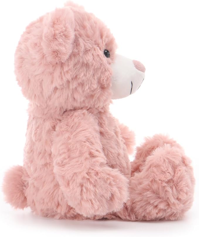 Apricot Lamb Misty Pink Flower Bear Stuffed Animals for Kids, Soft Cute Plush Toys for Baby Girl and Boy, 8 Inches