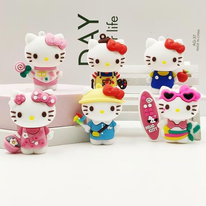 Anime 6Pc Figure, Cute Cake Decoration Character Model Collectable Figure Creative Gift for Fans
