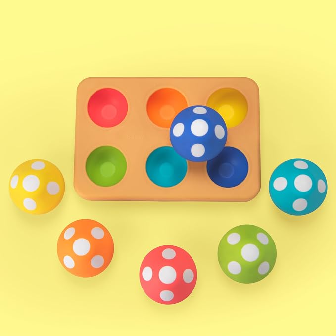 Sassy Mischievous Matching Mushrooms,Sorting Board,Social Emotional Learning Toy,STEM,12+ Months,(Pack of 6)
