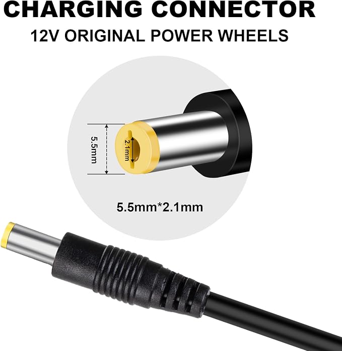 12V Charger for Kids Ride On Car Toys Best Choice for SUV Kid Trax Dynacraft Bumper Kidzone Jeep Tractor 12 Volt Universal Battery Charger
