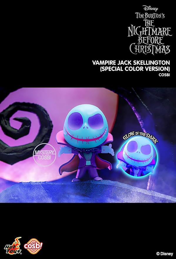 YuMe The Nightmare Before Christmas Blind Box Collectibles, 8 Pack Set | Cosbi Collection Series 2 Figures | Official Tim Burton Disney Merchandise | Surprise Toy Gifts for Kids & Adults