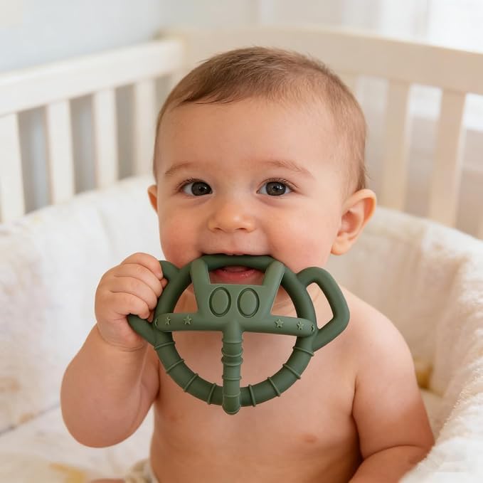 3D Elephant Teether,Kids Toy,Soft Silicone,Chewlery BPA-Free (1 Pack)