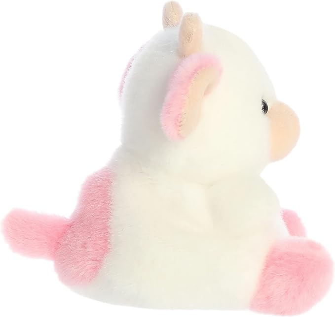 Aurora® Adorable Palm Pals™ Belle Strawberry Cow™ Stuffed Animal - Fun Collectible Plush for Kids and Adult Collectors - Perfect for Decorating Rooms and Birthday Gifts - Pink 6 Inches