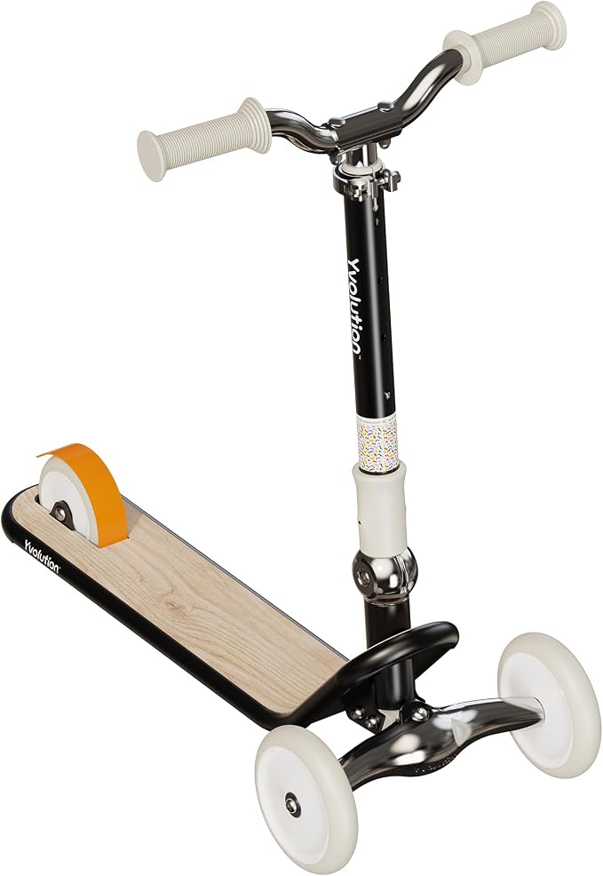 Yvolution Y Glider Classic 3-Wheel Kick Scooter for Kids – Lean-to-Steer, Adjustable Handlebar, Foldable Design – Ages 3-8, Max Weight 110lbs