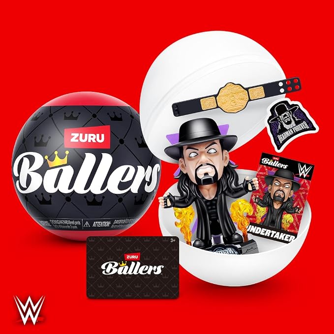 WWE Ballers Series 1(2 Pack) by ZURU – Official Licensed Product Surprise Unboxing Wrestling Collectible Sports Toy for Ages 3+
