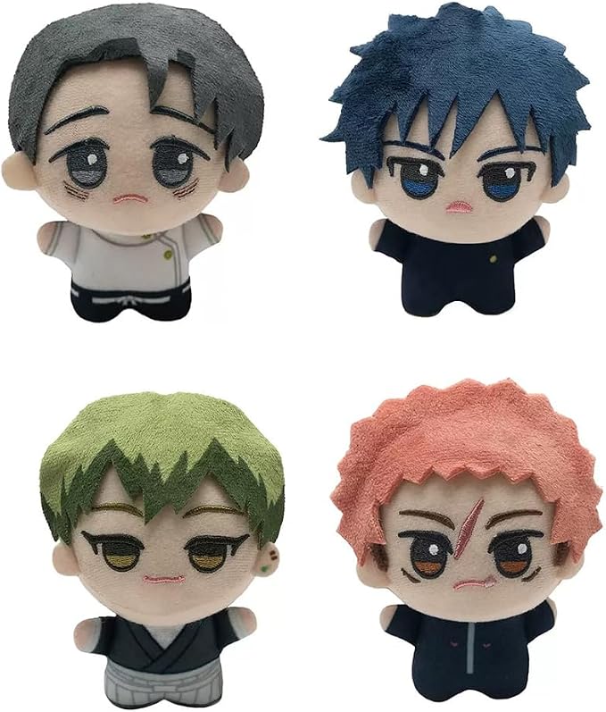 JJK Soft Figure Itadori Yuji Keychain Fushiguro Megumi Pillow, Mini Anime Naoya Zenin Throw Pillow Pendant Charm Decoration Birthday Gifts 5.12''