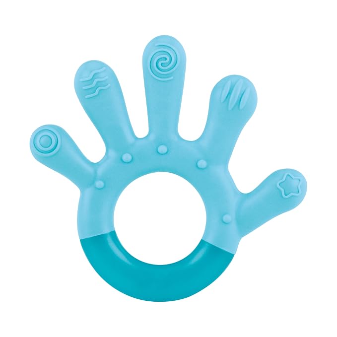 Nuby 3 Step Baby Teether Set for Teething Relief - 3 Count - Soft and Hard Teethers for Babies - Soothes Sore Gums - 3+ Months