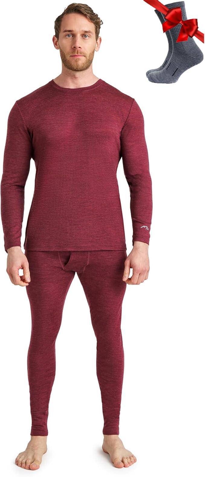 Merino.tech Merino Wool Base Layer Mens Set - Heavyweight, Midweight, Lite Merino Wool Thermal Underwear For Men Top, Bottom
