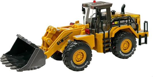 Construction Trucks Toy 1:40 Semi-Alloy Simulation Model Lights & Sounds Educational Engineering Vehicle for Kids Bulldozer