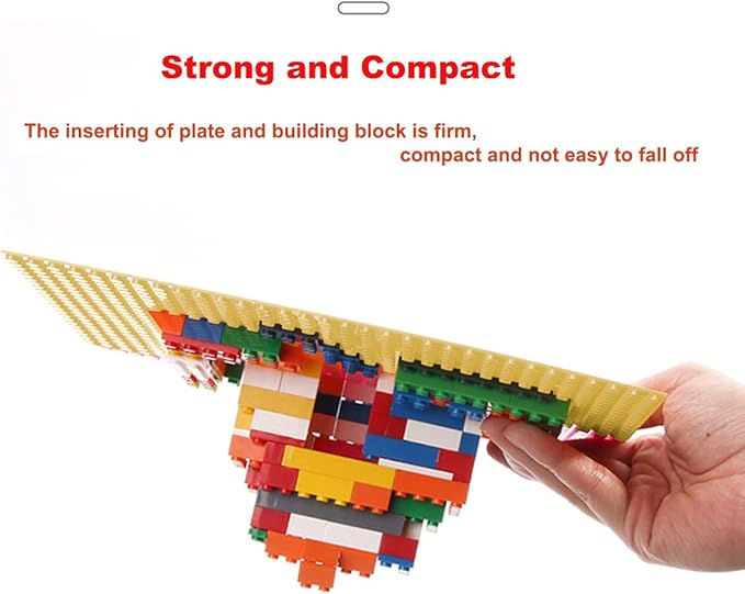 LVHERO Classic Baseplates Building Plates for Building Bricks 100% Compatible with All Major Brands-Baseplate, 10in x 10in, Pack of 8 (Sand)
