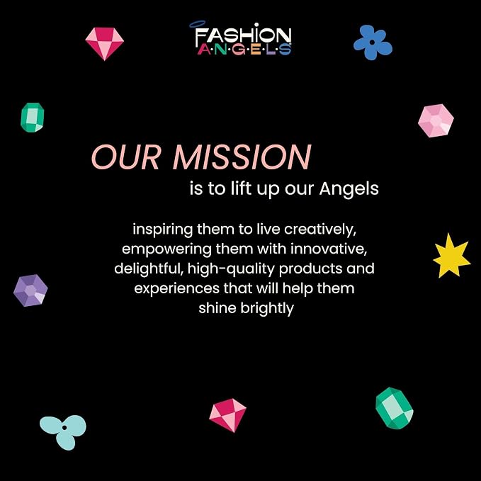 Fashion Angels Make-up & Hair Design Sketch Portfolio, Includes 40 Sketch Sheets, 4 Stencil Sheets & Stickers, Sketchbook for Beginners & Kids Ages 6+