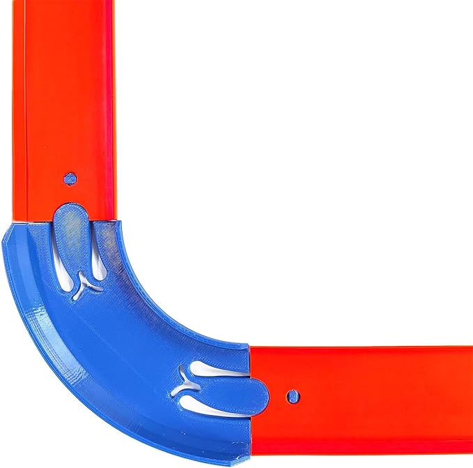 Racetrack Connectors Compatible with Hot Wheels,90 Degree Banked Turn,4 Packs(Blue)