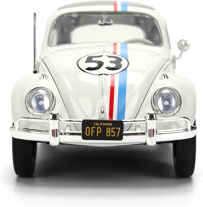 Jada Herbie The Love Bug Volkswagen Beetle Hollywood Rides 1:24 Die-Cast Vehicle with Tire Rack Toys