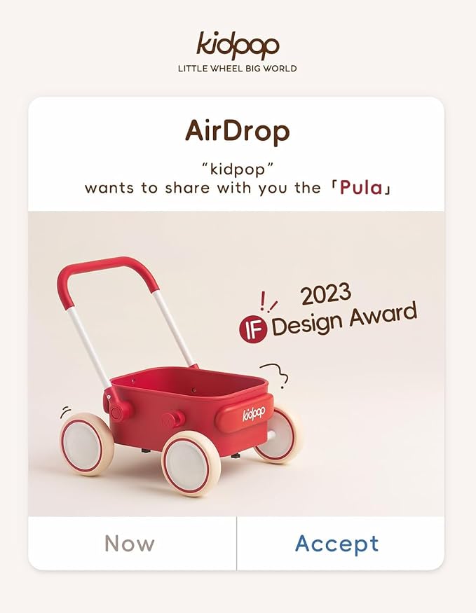 Kidpop PULA 2-in-1 Push and Pull-Along Wagon, Baby Push Walker for First Learner from 7 Month to 4 Year, One Year Birthday Gifts, Sturdy and Safe, Indoors and Outdoors (Purple)