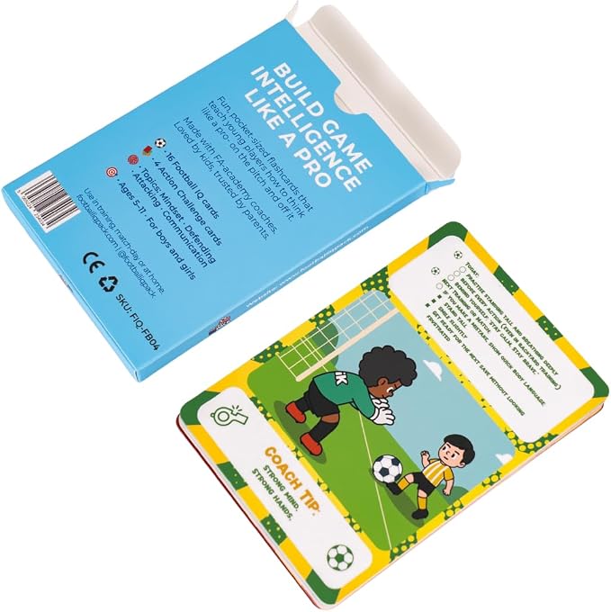 Soccer IQ Cards – Goalkeeper Edition: Game Intelligence Cards for Kids Ages 5–11 | Learn Mindset, Positioning, Shot-Stopping & Communication