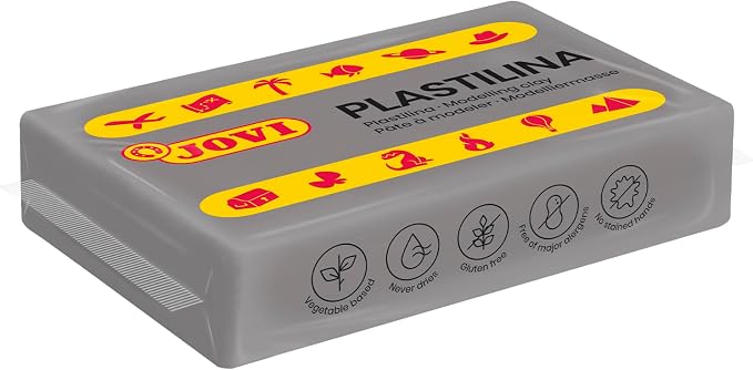 Jovi - Reusable Non-Hardening Modeling Clay, 30 Gray Bars, 1.75 oz Each | Total of 3.3 lb, Perfect for Arts & Crafts Projects