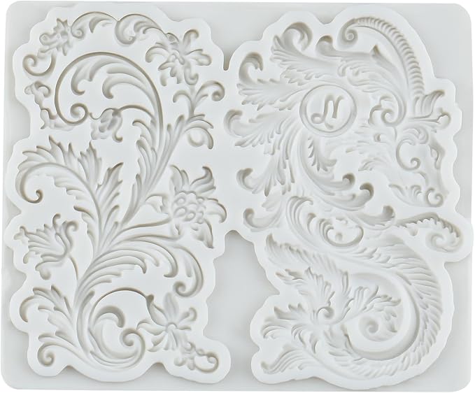 Baroque Dragon Head Acanthus Leaf Scroll Silicone Mold Baroque Dragon Head Leaf Polymer Clay Molds for DIY Crafts Epoxy Resin Casting Polymer Clay Tools Craft Air Dry Jewelry Making