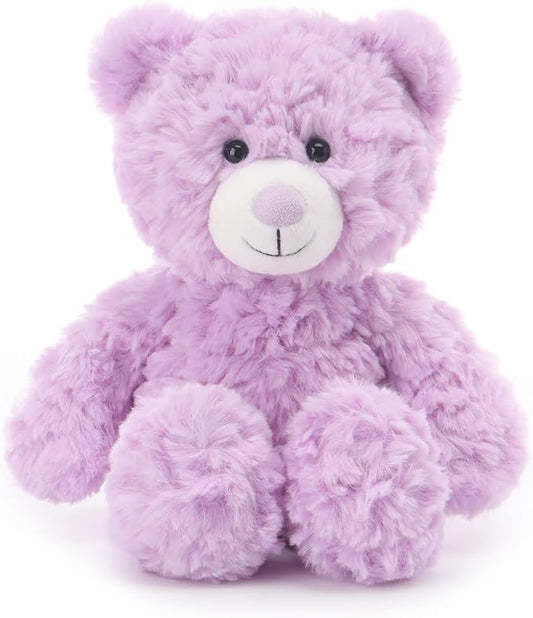 Apricot Lamb Purple Flower Bear Stuffed Animals for Kids, Soft Cute Plush Toys for Baby Girl and Boy, 8 Inches