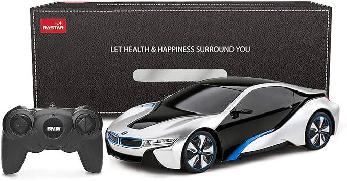 RASTAR BMW i8 RC Car BMW i8 1/24 Remote Control Car, BMW Toy Car - Silver