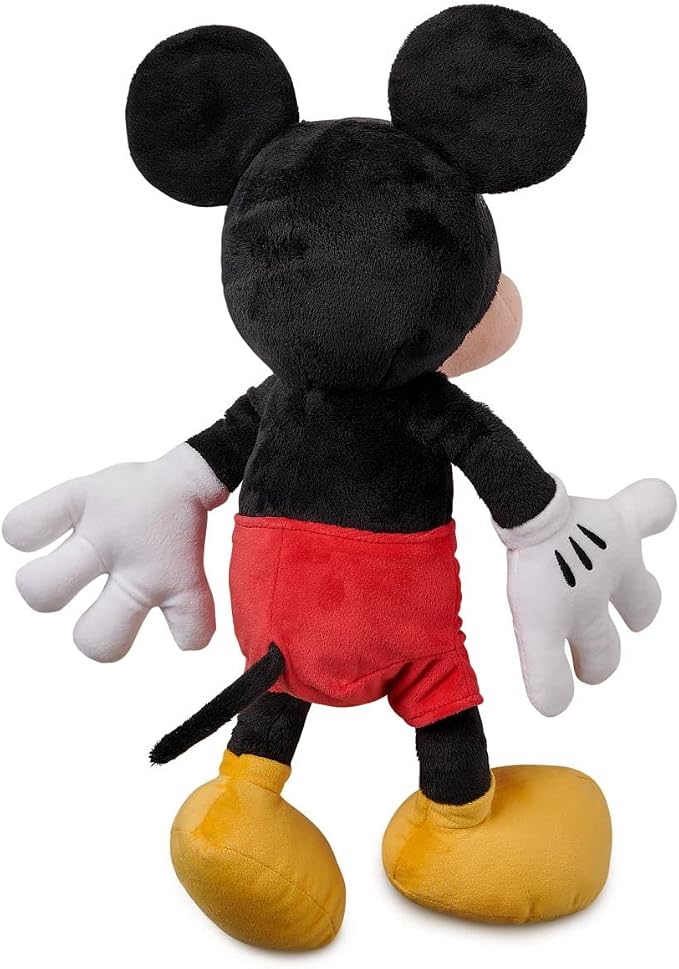 Disney Store Official Mickey Mouse Medium Soft Toy for Kids, Cuddly Character with Fuzzy Texture and Embroidered Details, Soft Tail, Disney Plushy Suitable for All Ages