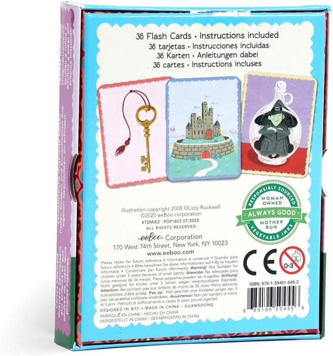 eeBoo: Fairytale Mix Ups Create a Story Pre-Literacy Cards, 36 Cards with Colorful Characters, Encourages Imagination, for Ages 3 and up