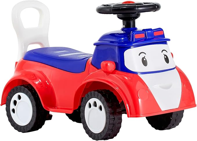 VEVOR Ride On Toddler Push Car, Push Car for Toddler 19 to 36 Months, Kids Ride On Toy with Music & Under-seat Storage, 55 lbs Load Capacity, Foot-to-Floor Walker for Toddlers Boys Girls, Red