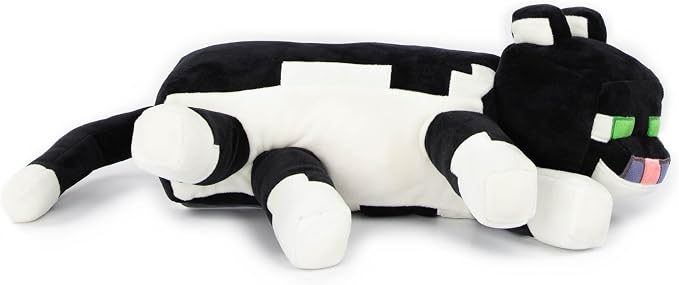 Jay Franco Minecraft Tuxedo Cat Plush Pillow Buddy - Super Soft Gamer Stuffed Animal - Polyester Microfiber, 18 Inches