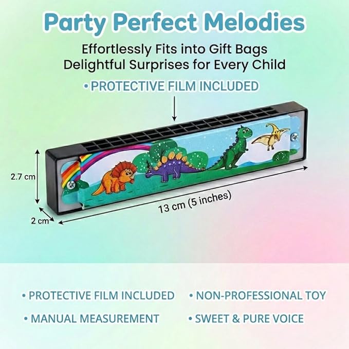 Kids Harmonicas, 24 Pcs | Bulk, Party Favor Toys, Goodie Bag Stuffers