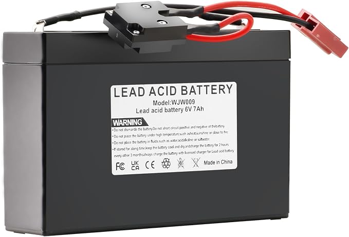 6V 7Ah Lead Acid Rechargeable Battery, Replacement Battery Compatible with Kids Trax ATV Marshall Fire Truck Dodge Ram 1500 Kids Ride-On Car