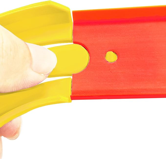 Racetrack Connectors Compatible with Hot Wheels, 90 Degree Banked Turn, 4 Packs(Yellow)