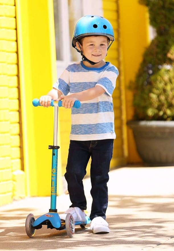 Micro Kickboard | Mini Kids Scooter for Ages 2-5 | Children up to 110 lbs | 3 Wheel Lean-to-Steer Design | Adjustable T Bar | Smooth Ride PU Wheels | Swiss Design