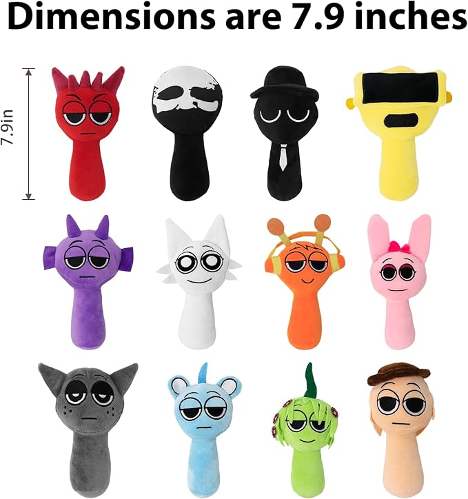 Sprunky Plush,Sprunky Plushies,Soft and Funs Stuffed Toys Dolls for Fans and Friends Christmas Birthday
