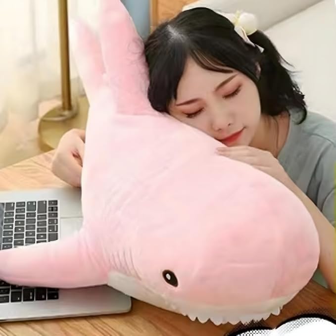 Ryttir 31 Inch XXL Giant Shark Stuffed Animals,Chubbier Shark Pillow Soft Shark Plush Shark Body Pillow Stuffed Shark Décor, Perfect Chrismas Stress Relief Gift for Kids Women