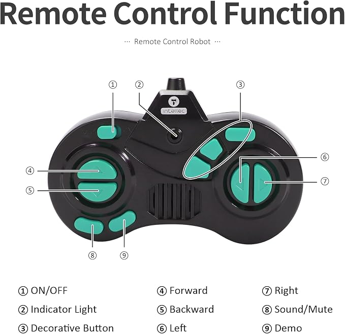 GILOBABY Remote Control Robot Toy for Kids 3-5 Years, Flashing LED Eyes, Dancing and Flexible Moves, Auto Demo Mode, Gift for Boys (Blue)