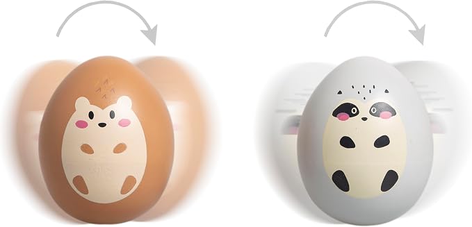 Pearhead Wooden Wobble Toy Set, Raccoon & Hedgehog Montessori Balance Toys for Babies 6+ Months, FSC Certified, Sensory Tummy Time Development Toy