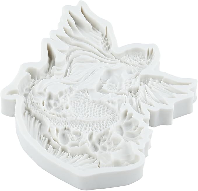 Mermaid Polymer Clay Molds Angel Mermaid Seashell Flower Silicone Mold for Jewelry Making Epoxy Resin Casting Air Dry Polymer Clay Craft