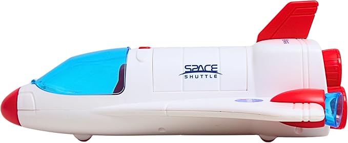 Space Adventure Space Shuttle Playset Light & Sound Shuttle with Hover Scooter & 2 Astronaut Figures, Plastic Space Toy & Collectible for Kids Ages 3+